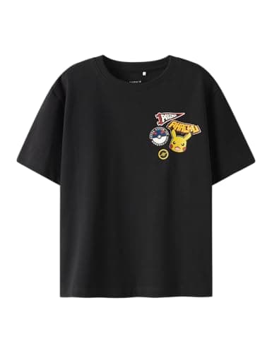 Name IT Jungen Boy T-Shirt Pokémon Nkmjeno Pokemon Nreg Ss Top Box Noos Sky, Schwarz, 158-164 EU – Produktbild von Amazon