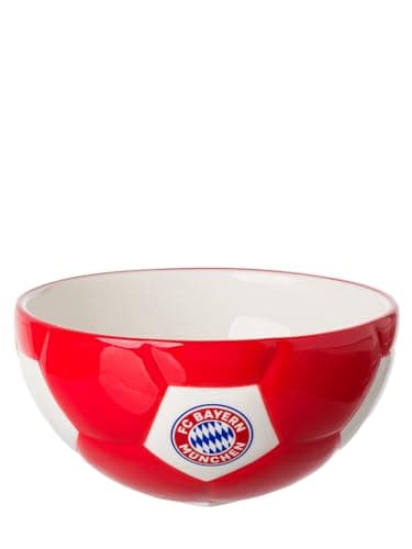 FC Bayern München Müslischale aus Keramik (Rot/Weiß) I Schüssel mit Vereinswappen & 0,5 L Fassungsvermögen I Spülmaschinen- & mikrowellengeeignet I Offiziell lizenziert – Produktbild von Amazon