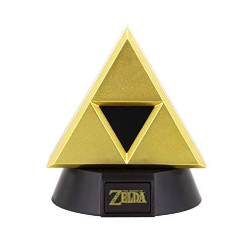 The Legend of Zelda Gold triforce 3D Leuchte Icon Light goldfarben, bedruckt, aus Kunststoff, mit LED's. – Produktbild von Amazon