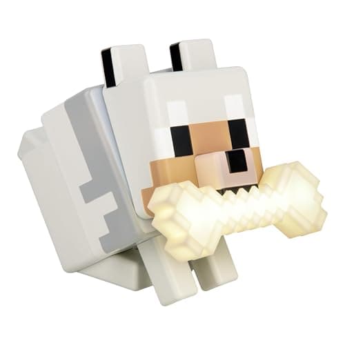 Paladone GloBuddies 3D-Farbwechsel-Licht Wolf aus Minecraft, offiziell lizenziertes LED-Nachtlicht, Tippen zum Ändern der Farbe, Gaming-Fanartikel, batteriebetrieben – Produktbild von Amazon