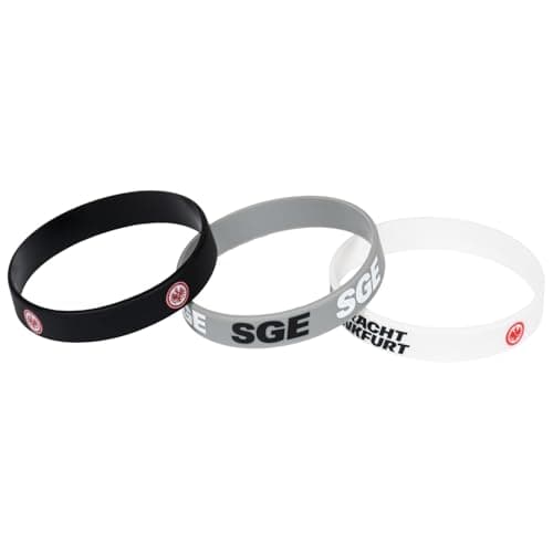 Eintracht Frankfurt Silikonarmbänder Black & White – Produktbild von Amazon