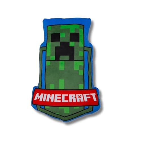 Character World Deko-Kissen für Kinder & Teenager, weich, kuschelig, 3D Kissen Form, perfekt als Kuscheltier für Minecraft und Gaming Fans, Geschenk Creeper Fanartikel (Minecraft) – Produktbild von Amazon