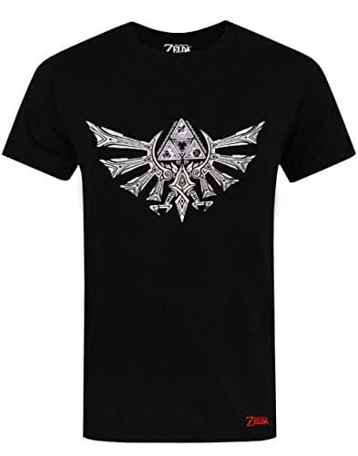 Zelda Legende T-Shirt Nintendo Triforce Spiel Logo Schwarz Kurzarm Herren T – Produktbild von Amazon