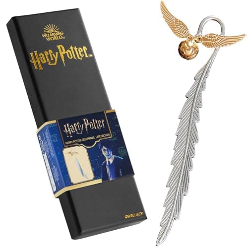 Harry Potter Lesezeichen Goldener Schnatz Metall mit Anhänger, Schön Lesezeichen Kinder, Erwachsene und Lehrer, Magisches Thema Bücher Zubehör, Geschenke für Buchliebhaber – Produktbild von Amazon