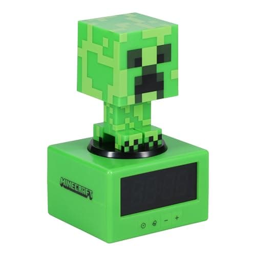 Paladone Minecraft Creeper Wecker - Offiziell Lizenziertes Icon mit Minecraft Musik & Nachtlicht für Kinder und Jugendliche, Gaming-Zimmer Zubehör, Minecraft Gamer Enthusiasten Novitätengeschenk – Produktbild von Amazon