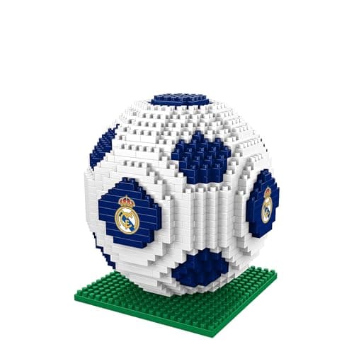FOCO Offizielles Lizenzprodukt Real Madrid CF BRXLZ-Steine 3D-Fußball BAU-Set – Produktbild von Amazon
