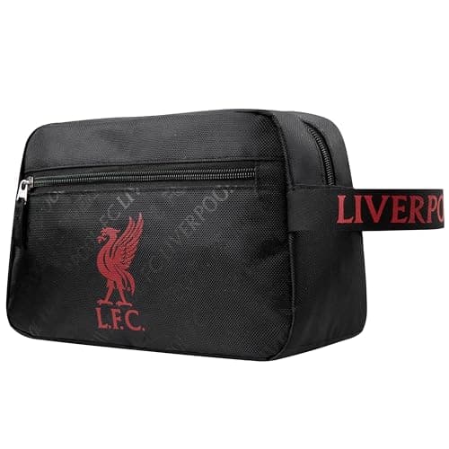 Liverpool FC Kulturbeutel Herren mit Vordertasche & Tragegriff, Fußball Kulturtasche, Geschenke für Männer und Fußballfans – Produktbild von Amazon
