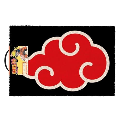 Naruto Fussmatte (Akatsuki Symbol Design) Kokos Türmatte, Außen und Innen 60cm x 40cm - Offizielles Lizenzprodukt – Produktbild von Amazon