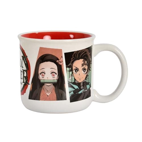 Elbenwald Tasse - Motive wie Pokemon, Winnie Puuh, Harry Potter, DEr Herr der Ringe & mehr Keramik Mehrfarbig (Demon Slayer) – Produktbild von Amazon