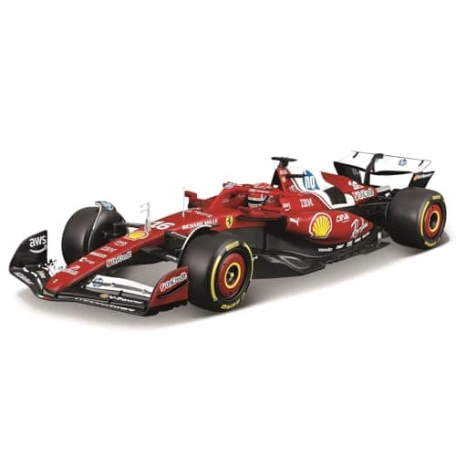 Bburago – Ferrari SF-25 F1 2025#16 Leclerc, Diecast-Modellauto 1:18, authentische Nachbildung des Ferrari-Formel-1-Boliden, offiziell lizenziert, empfohlenes Alter 14+ Jahre – Produktbild von Amazon