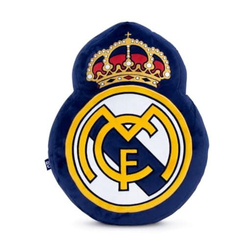 ARDITEX Real Madrid Fanartikel, Dekokissen Passend Zu Deiner Real Madrid Bettwäsche, Kissen Schildförmig Ideal für Fußballfans, Dekokissen mit Füllung und Bezug, 100% Polyester, 21 x 28 x 40 cm – Produktbild von Amazon