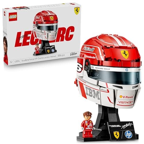 LEGO Editions Scuderia Ferrari HP Charles Leclerc Helm - F1 Merchandise - Ausstellungsmodell Bausatz mit sammelbarer Minifigur - Geschenk für Jungen ab 14 Jahren und Erwachsene Motorsportfans - 43014 – Produktbild von Amazon