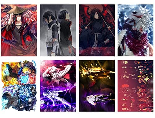 TuYines Naruto Anime Manga Poster Set - 8 Stück Groß, Wandbilder Vintage | Versand Gerollt in Stabilem Umkarton – Produktbild von Amazon