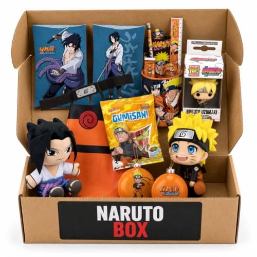 [Naruto Box] Exklusive Fanbox – Premium Geschenkset mit 8 hochwertigen Artikeln aus der Welt von Naruto, Naruto Shippuden & Boruto | Figuren, Collectibles & Snacks – Produktbild von Amazon