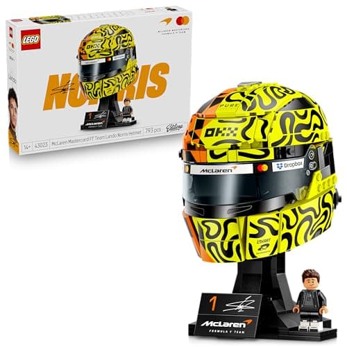 LEGO Editions McLaren MasterCard F1 Team Lando Norris’ Helm - F1 Fanartikel - Modellbau mit Minifigur zum Sammeln - Geschenk für Jungen ab 14 Jahren & Erwachsene Motorsportfans - 43023 – Produktbild von Amazon
