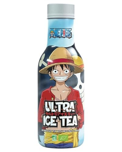 ULTRA ICE TEA Bio Eistee – Veganer Früchtetee mit dem One Piece Charakter Sanji – Fruchtiger Hibiskusblütengeschmack – 1 x 500 ml Einweg – Produktbild von Amazon
