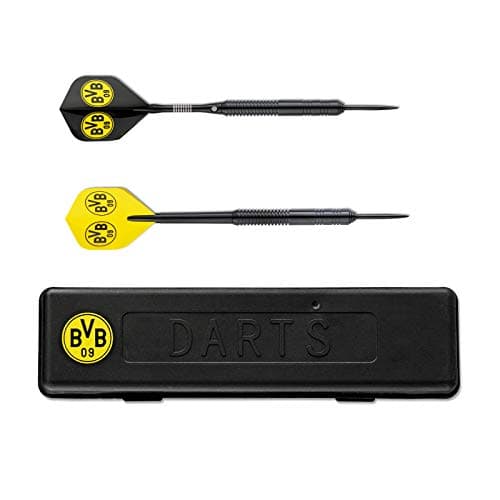 Borussia Dortmund Unisex Bvb-dartpile med opbevaringsboks Dartpfeile, Schwarz/gelb, Einheitsgröße EU – Produktbild von Amazon