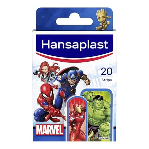 Hansaplast Marvel Kinderpflaster wasserabweisen, hautfreundlich und schmerzfrei zu entfernen, 20 St. Pflaster – Produktbild von Amazon